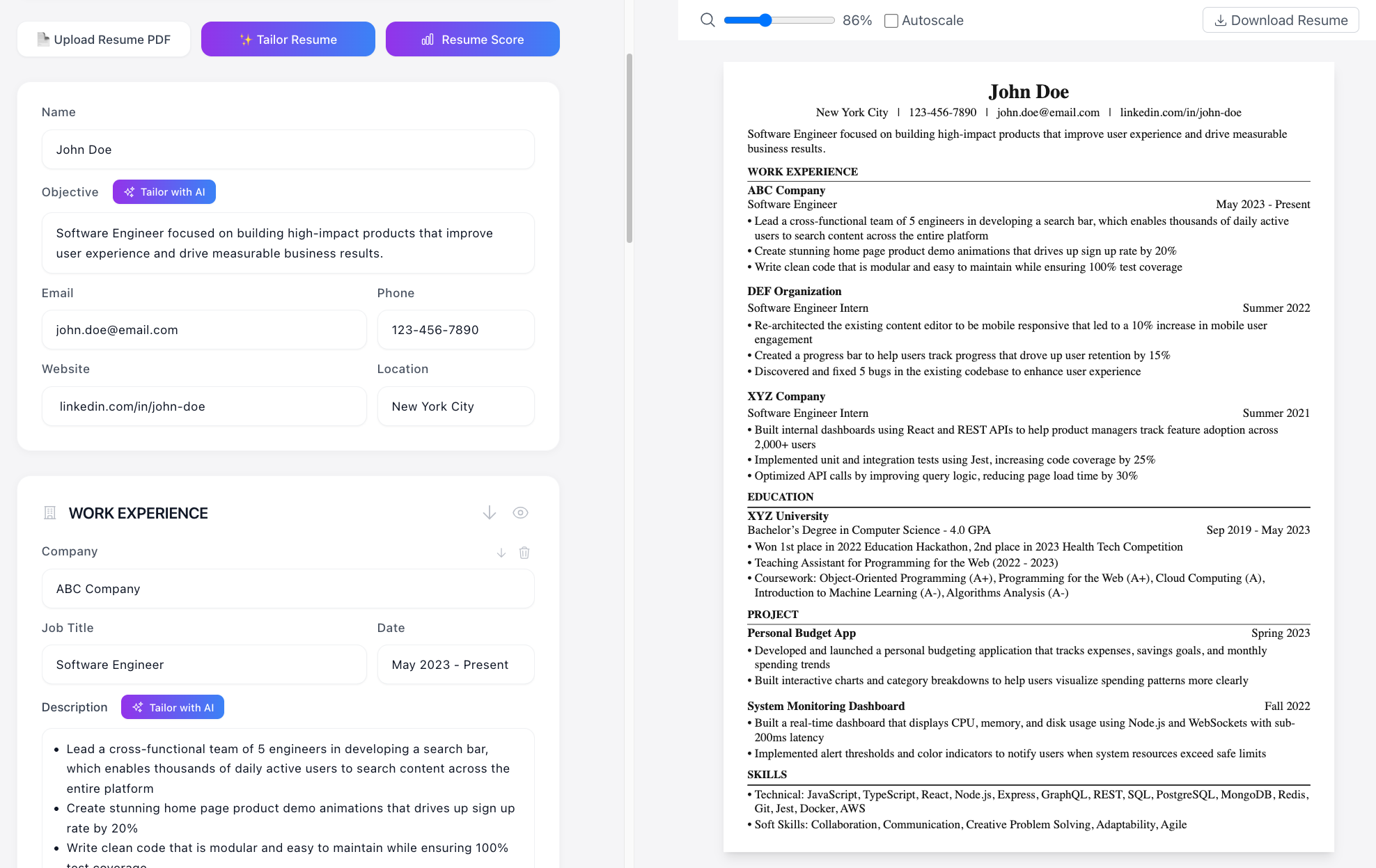 Clean, Distraction-Free Editor